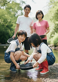 砂金採り体験