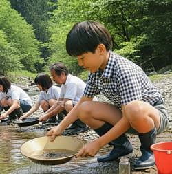 砂金採り体験